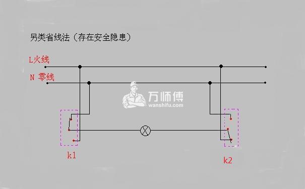 三层五层多层楼楼梯灯安装楼梯双控双联灯怎么接线