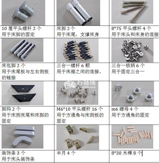 双人床怎么安装?板式简洁双人床安装方法图解