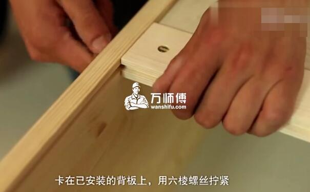 成品组合式墙角转角书桌带书柜组装方法