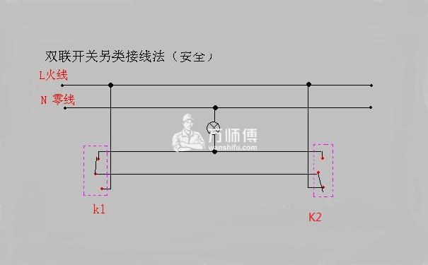 三层五层多层楼楼梯灯安装楼梯双控双联灯怎么接线