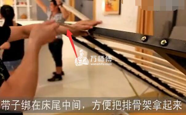 排骨架实木高箱床安装步骤,掀背式板式气压床组装方法图解